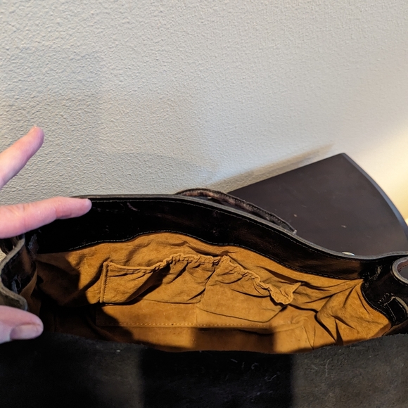 Patricia Nash Vienna Satchel Tooled Leather Bag, color Black Tuscan EUC - Picture 11 of 14